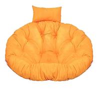 ZGHQHCDRH Coussin pour Chaise Suspendue, Siège de balançoire Suspendu d'extérieur, Grand Coussin épais de Chaise hamac de Jardin avec Appui-tête réglable, Coussins de Chaise lavables(Yellow)