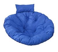 ZGHQHCDRH Coussin pour Chaise Suspendue, Siège de balançoire Suspendu d'extérieur, Grand Coussin épais de Chaise hamac de Jardin avec Appui-tête réglable, Coussins de Chaise lavables(Navy Blue)