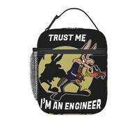 ZGHQHCDRH Croyez-Moi, Je suis Un ingénieur Coyote Sacs à Lunch isolés Sacs de conteneur Alimentaire Glacière Portable Boîtes à Lunch Thermiques pour Bureau Scolaire