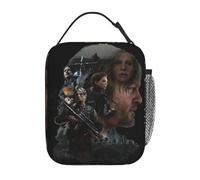 ZGHQHCDRH Death Stranding 2 Groupe Keyart Sacs à Lunch isothermes Thermiques pour Le Bureau Sac Alimentaire Portable Hommes Femmes Glacière Boîtes à Lunch Thermiques