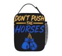 ZGHQHCDRH Don’t Push The Horses Sacs à Lunch isothermes pour Pique-Drôle Meme Sac Alimentaire Portable Hommes Femmes Boîte de Nourriture Isotherme