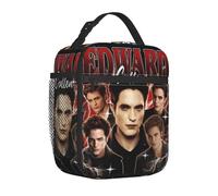 ZGHQHCDRH Edward Cullen Vintage des années 90 crépuscule Isotherme Sac à Lunch Grand Repas conteneur Sac Thermique fourre-Tout boîte à Lunch collège Pique-Fille garçon