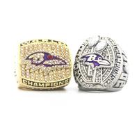 ZGHQHCDRH Ensemble de bagues championnat 2000 2012 Super Bowl Champion Rings Rugby Cadeau for les fans Hommes Femmes Garçons Papas Ami