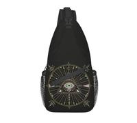 ZGHQHCDRH Evil Eye Mandala Art Sling Bag Hommes Mode Hamsa Yeux Amulette Épaule Bandoulière Poitrine Sac à Dos Voyage Randonnée Sac à Dos