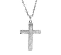 ZGHQHCDRH Fashion Women & Men Rhinestone Cross Pendants Necklaces Hip Hop Jewelry Long Chain gift Large Collection Of Cross