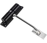 ZGHQHCDRH Ferme-Porte, Ferme-Porte à Ressort en Alliage de Zinc, Roue de Ceinture Noire réglable, Fermeture Automatique de Porte, lumière de ménage