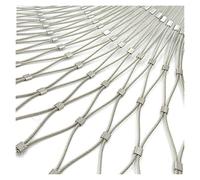 ZGHQHCDRH Filet de sécurité en Acier Inoxydable 304, Durable et Flexible, à découper sur Mesure, 10 cm/2 mm, for clôtures de Jardin et Protection des bâtiments(0.6x2m/2x6.6ft)