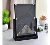 ZGHQHCDRH Galton Board, modèle expérimental 12 x 18cm, Outil d'enseignement de Laboratoire de Physique, démonstration de probabilité avec Courbe, pour éducateurs et étudiants.(Black)