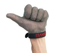 ZGHQHCDRH Gants anti-coupures en acier inoxydable, gants confortables et antidérapants en cotte de mailles, gants de sécurité for hommes et femmes adultes(1pcs/XS)
