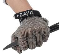 ZGHQHCDRH Gants anti-coupures en acier inoxydable, résistants aux coupures, for gauchers et droitiers, universels, for hommes et femmes, gants de sécurité résistants aux coupures(1pcs/XL)