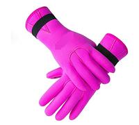 ZGHQHCDRH Gants de plongée, 1 Paire de Gants plongée 3 mm, Natation, équipement avec Tuba, Anti-Rayures, Maintien au Chaud, Combinaison, Chasse sous-Marine(Pink,XL)