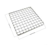 ZGHQHCDRH Grill, Filet de Cuisson Rond/carré, Mini Maille de Barbecue d'extérieur en Acier Inoxydable, Haute température for Les Voyages et Le Camping(13cmx13cm)