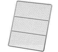 ZGHQHCDRH Grill, Grille de Barbecue Ronde surdimensionnée et Polyvalente en Acier Inoxydable, ustensiles de Cuisine de Camping, Grille de feu de Camp en Plein air for côtes,(37.5x27.5cm)