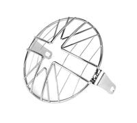 ZGHQHCDRH Grille de protection en maille pour phare de moto - 16,5 cm - Chromé - Cafe Racer Cruiser (A)
