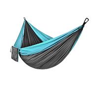 ZGHQHCDRH hamac de Camping, Tapis de Camping Double Couche certifié TÜV, capacité de Charge de 400 kg, 270 x 140 cm, en Nylon Respirant, Parachute for extérieur, Voyage, Jardin