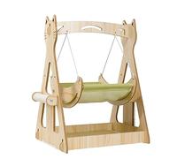 ZGHQHCDRH hamac pour Chat, Hamac autoportant for Chat, étagères et perchoirs en Bois Massif, lit for avec griffoir toiletteur Automatique for