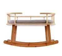 ZGHQHCDRH hamac pour Chat, Hamac en Bois for Chat avec Tapis, Chaise pivotante et lit Multifonctionnel 2 1 for Chien, Meubles d'intérieur for Animaux de Compagnie