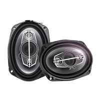 ZGHQHCDRH Haut-Parleur coaxial HiFi 5 Voies 1000 W 6 x 9 Pouces avec Cache Anti-poussière et câble Audio pour portière de Voiture, système Audio et stéréo