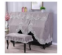 ZGHQHCDRH Housse Anti-poussière pour Piano, Housse de Piano Droit, Housse Anti-poussière Tendance, complète en Tissu for Standard, Tabouret((Two Seater Type))