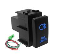ZGHQHCDRH Interrupteur à bouton-poussoir LED bleu 12 V pour feux arrière à LED, compatible avec Nissan Navara D40 Patrol X-Trail T31 Pathfinder R51(Fog lights)