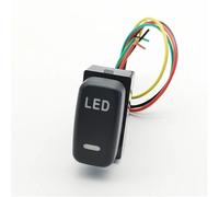 ZGHQHCDRH Interrupteur à clé LED pour feux de jour, 1 pièce, bouton poussoir pour rétroviseur, compatible avec Mitsubishi Pajero(LED)