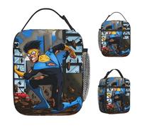 ZGHQHCDRH Invincible Anime Lunch Bag Boîte à Lunch de Voyage pour Unisexe Casual Print Thermal Tote Sacs à Main Oxford Sac Isotherme Pratique