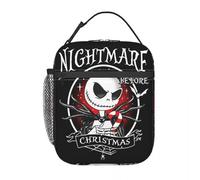 ZGHQHCDRH Jack Skellington L’étrange Noël de monsieur Jack Sac à lunch isotherme pour voyage Sacs de conteneur alimentaire Boîte à lunch thermique