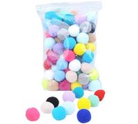ZGHQHCDRH Jouet à Plumes pour Chat, Jouets for Chat, Balle en Peluche Extensible de 2,5 cm, Jouet for, créatif, coloré, interactif, Pompon, à mâcher for, 100 pièces