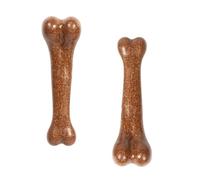 ZGHQHCDRH Jouets pour Chiots, Jouets à mâcher for Chiens, os, Quasi indestructibles, Anti-morsures, for Petits, Moyens et Grands, Lot de 2, Marron, 12 cm(Brown 15cm)