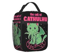ZGHQHCDRH L’Appel de Cthulhu Sacs à Lunch isothermes Lovecraft Chat Récipient à déjeuner réutilisable pour l’école Boîte de Nourriture de Stockage
