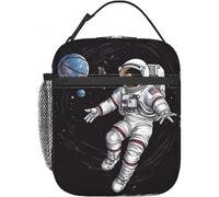 ZGHQHCDRH L’Astronaute Vole dans l’Espace Sac à Lunch isolé réutilisable de Grande capacité Boîte à Lunch Isotherme étanche avec Poche pour Le Pique-de Travail