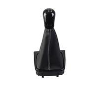 ZGHQHCDRH Levier Vitesse Voiture Pommeau Levier Vitesse Avec Botte Guêtre Pour Golf 5 6 MK5 MK6 Jetta MK3 III 137 138 EOS 1F7 1F8 5/6 Vitesses MT(Black 6-Speed)