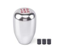 ZGHQHCDRH Levier Vitesse Voiture Pommeau Levier Vitesse Universel Pour Transmission Manuelle Niveau Automatique 5 Vitesses Changement Pour Voiture(Argent)