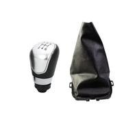 ZGHQHCDRH Levier Vitesse Voiture Pour Ford Fiesta 2008-2012 5/6 Vitesses MT Pommeau Levier Vitesse Manette Bâton Guêtre Couvercle Démarrage(5 Speed Silver)