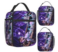 ZGHQHCDRH Loona Collage Helluva Boss Anime Sac à Lunch isolé pour Femmes Rangement à bento Boîtes de Nourriture Portable Cooler Thermal Lunch Box Tote