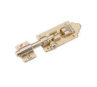 ZGHQHCDRH Loquet à barillet en cuivre épais - Serrure à pêne coulissant de 7,6 cm for portes et salles de bain | Modèle ancien avec vis de montage(4.5cm gold)