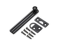 ZGHQHCDRH loquet de Portail, Boulon de Porte coulissante en cuivre Massif, Boucle de Porte Invisible, Serrure de Porte de Grange de Chambre à Coucher, loquet de Porte d'armoire, Atelier(Black,4in)