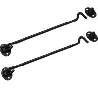 ZGHQHCDRH Loquet de porte de grange en acier inoxydable - Loquets de portail robustes avec loquet à œil for une sécurité et une confidentialité maximales - Lot de 2(Black,4in)