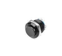 ZGHQHCDRH Lot de 2, 5 ou 10 interrupteurs ronds en métal, étanches IP67, 16 mm, à réinitialisation automatique, bouton-poussoir momentané marche/arrêt(Black,5PCS)