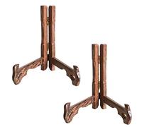 ZGHQHCDRH Lot de 2 chevalets en Bois Pliables for Assiettes, Bols et Autres Objets(6inch)