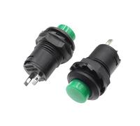 ZGHQHCDRH Lot de 5/20 interrupteurs à bouton-poussoir autobloquants/momentanés DS228 DS428, interrupteur marche-arrêt 12 mm DS-228 DS-428(Green,Self locking,20PCS)