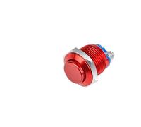 ZGHQHCDRH Lot de 5/20 interrupteurs à bouton-poussoir ronds en métal, 16 mm, IP67, étanches, à réinitialisation automatique, momentanés(Red,5PCS)