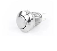 ZGHQHCDRH Lot de 5, 20 ou 100 boutons poussoirs momentanés en métal, 8 mm, étanches, pour sonnette, démarrage automatique du moteur(Silvery,100PCS)