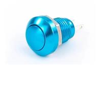 ZGHQHCDRH Lot de 5, 20 ou 100 boutons poussoirs momentanés en métal, 8 mm, étanches, pour sonnette, démarrage automatique du moteur(Blue,100PCS)