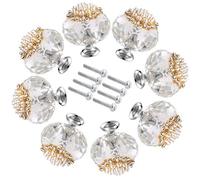 ZGHQHCDRH Lot de 8 boutons de tiroir en cristal, 40 mm, en diamant, for porte de cuisine, placard, armoire, décoration de meubles(Pearl)