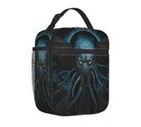 ZGHQHCDRH Lovecraft Et Cthulhu Mythos Sac à Lunch isolé thermiquement École mysticisme Crâne Portable Bento Box Glacière Boîte Alimentaire Thermique