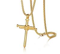ZGHQHCDRH Men's Fashion Accessories Nails And Rope Cross Pendant Long Sweater Chain Punk Necklaces Hip Hop Rock Gift
