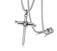 ZGHQHCDRH Men's Fashion Accessories Nails And Rope Cross Pendant Long Sweater Chain Punk Necklaces Hip Hop Rock Gift