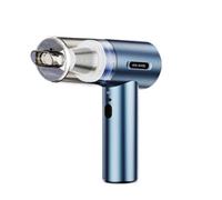 ZGHQHCDRH Mini aspirateur, Mini aspirateur Portable Rechargeable, Puissant sans Fil 4 en 1 avec éclairage LED, for Voiture/Maison/Animal de Compagnie(Blue,[Brushless Vacuum Cleaner/2 speeds])