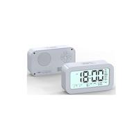 ZGHQHCDRH Mini aspirateur, Réveil de Voyage à LED, Haut-Parleur Intelligent Bluetooth, réveil numérique, sans tic-tac, Horloge Chevet avec température et Fonction Snooze(White)